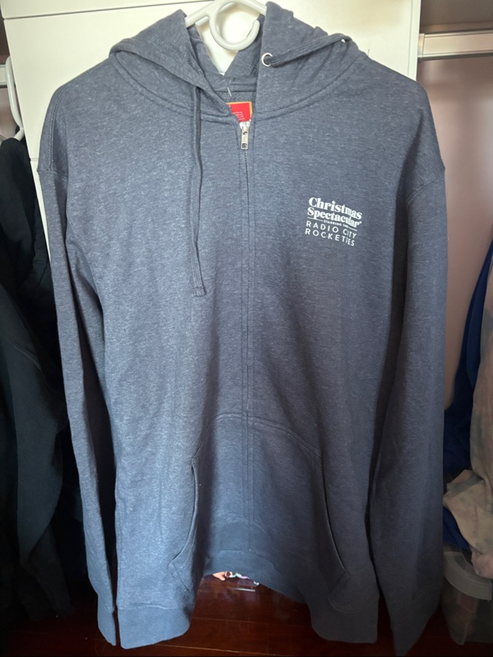 Christmas Spectacular Radio City Rockettes Zip-Up Hoodie - Heather Navy